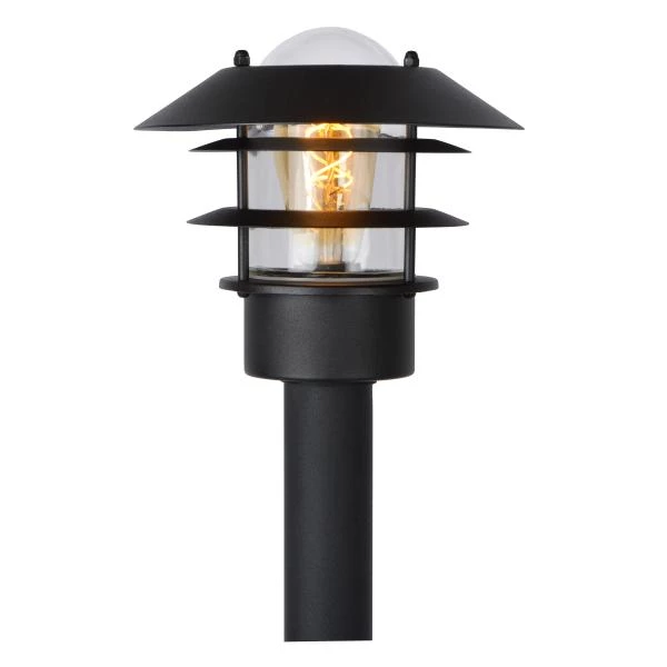 Lucide ZICO - Lanterne / lampadaire exterieur - Ø 21,8 cm - 1xE27 - IP44 - Noir - détail 2